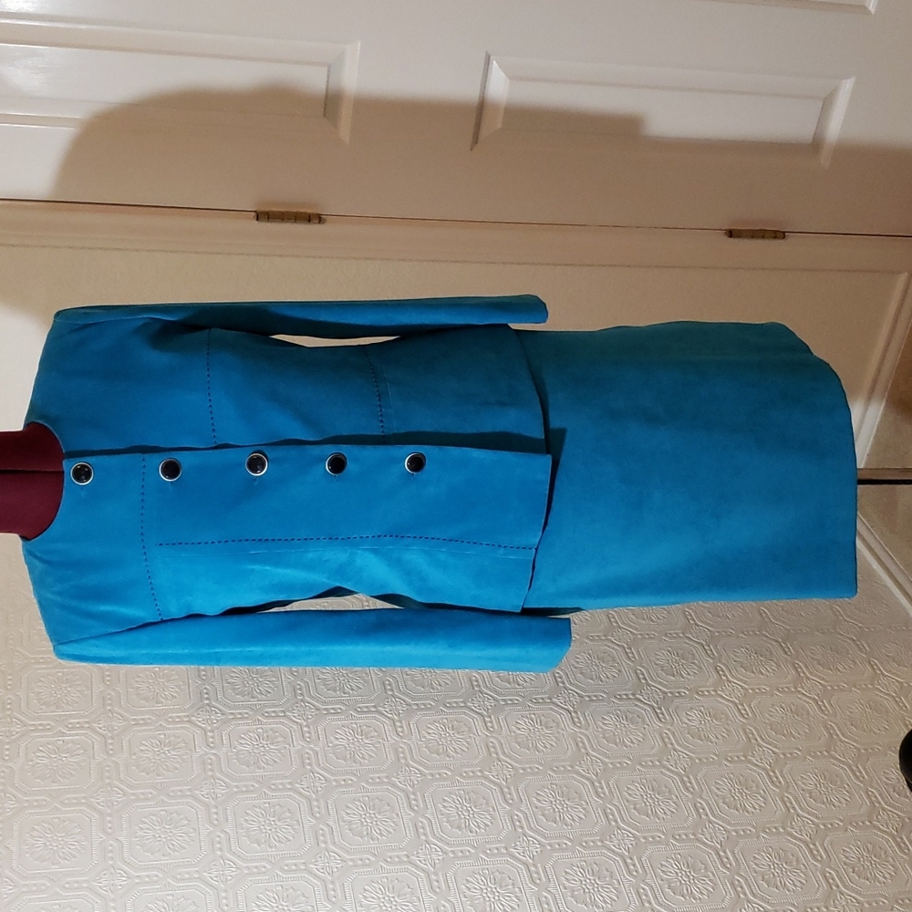 Leslie Fay Dresses Turquoise & Black Size 8P